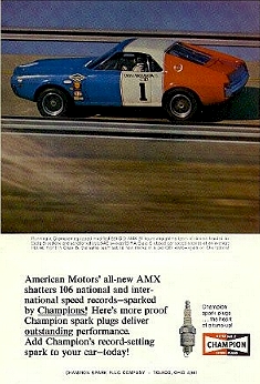 1968 Champion Spark Plug AMX ad