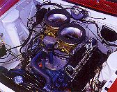 The Super Stock AMX engine bay