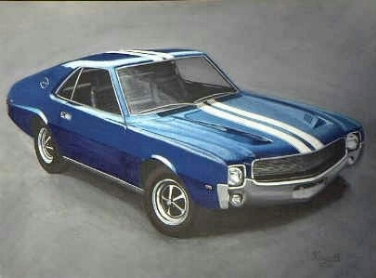 1968 Blue AMX Art
